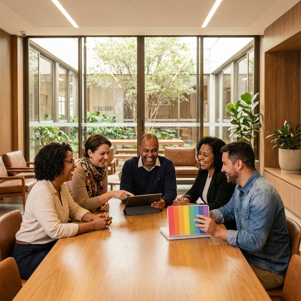 Professores colaborando